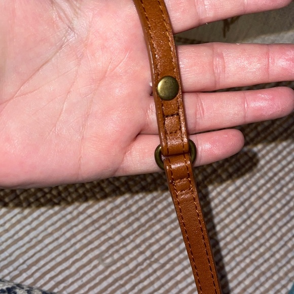 Myra Rich Leather and Denim backing Quality Crossbody - Picture 5 of 7